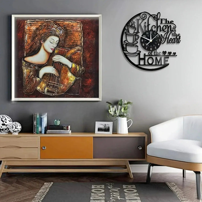 Wall Clock - Silent Black by House Of Avana