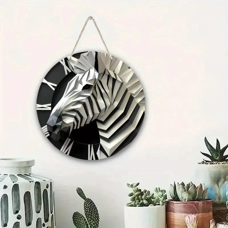 Wall Decor - 3D Zebra Black 5.9 by House Of Avana