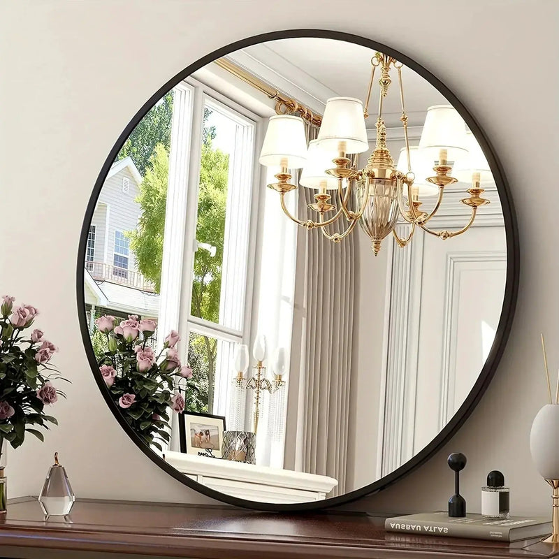 Wall Mirror - Modern Metal 30 Inch by House Of Avana