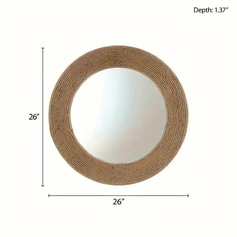 Wall Mirror - Natural Jute 26 by House Of Avana