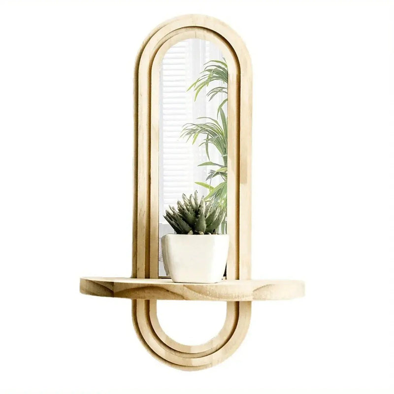 Wall Mirror - Natural Wooden Oval by House Of Avana