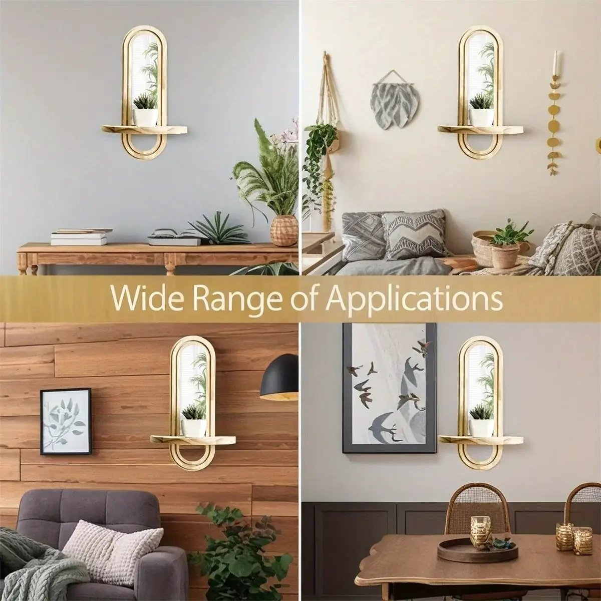 Wall Mirror - Natural Wooden Oval by House Of Avana