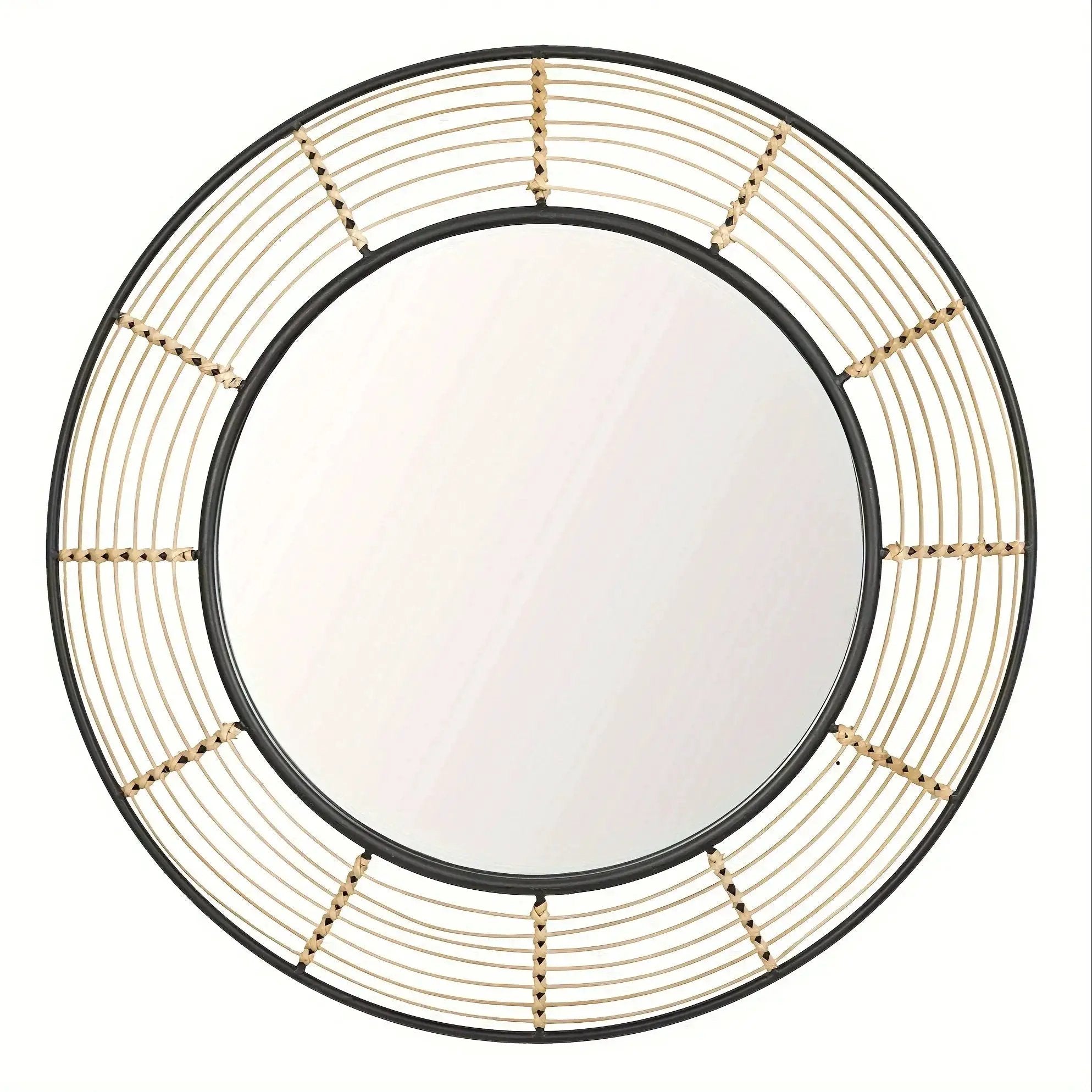 Wall Mirror - Rattan Large Round by House Of Avana
