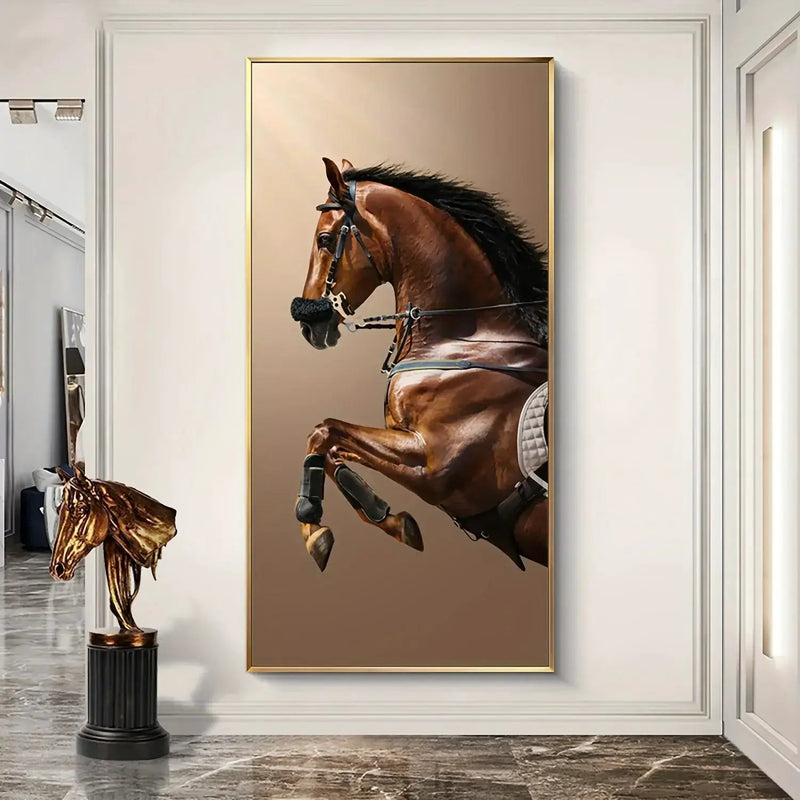 Wall Painting - Modern Horse Black Large by House Of Avana