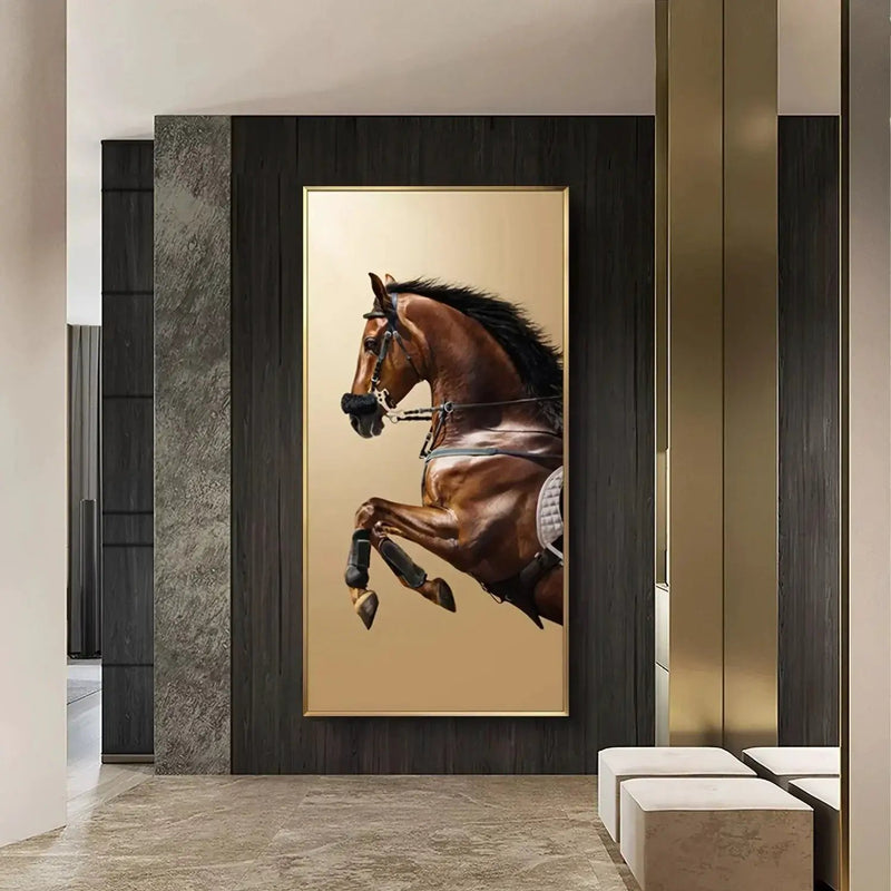 Wall Painting - Modern Horse Black Large by House Of Avana