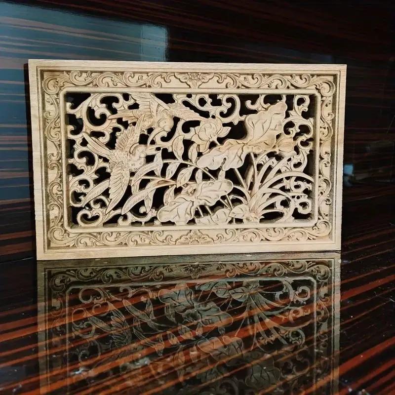 Wall Panel - 3D Carved Wood Vintage by House Of Avana