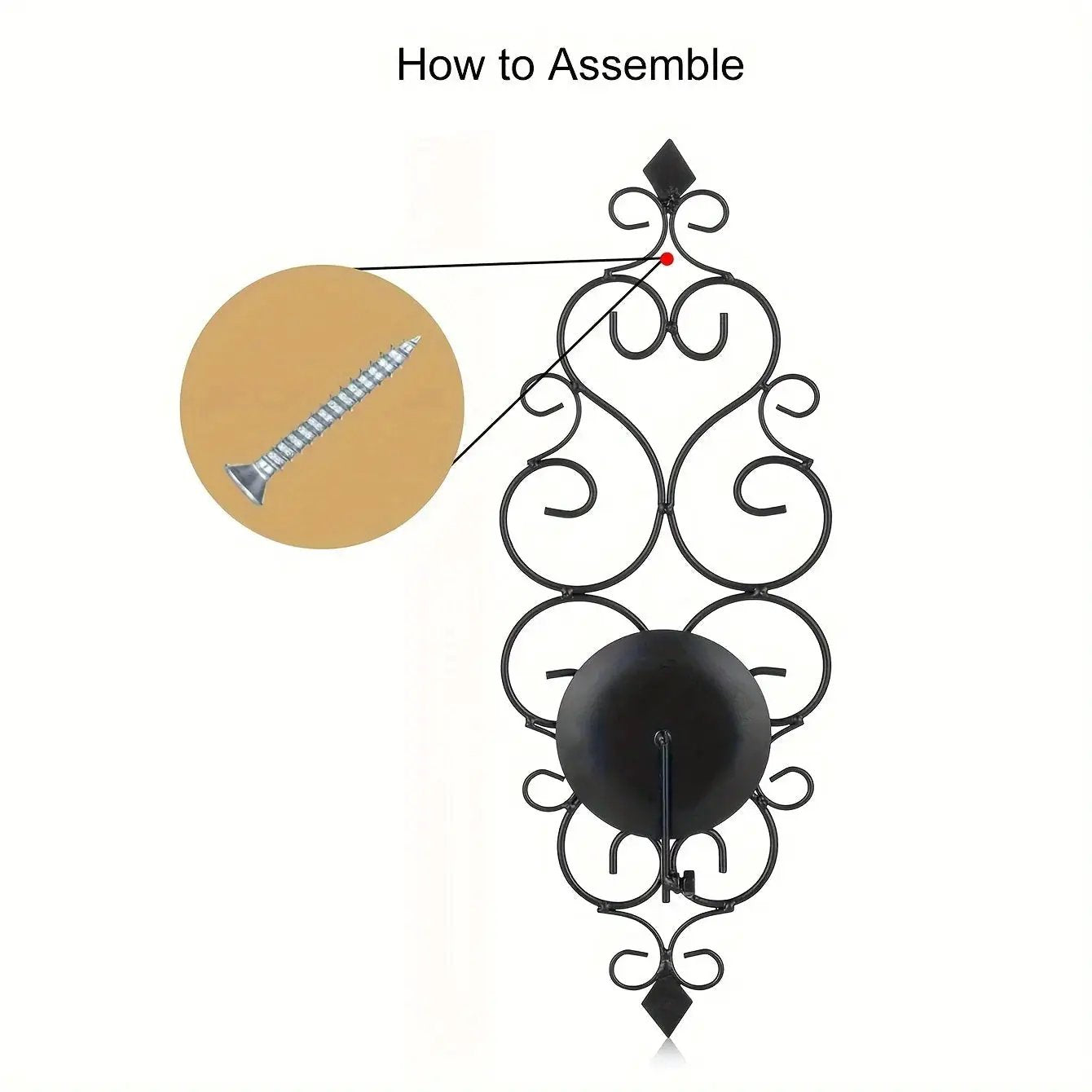 Wall Sconce - Hanging Metal Black Set by House Of Avana