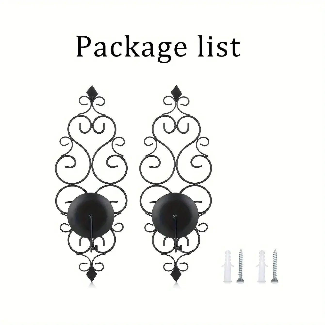 Wall Sconce - Hanging Metal Black Set by House Of Avana