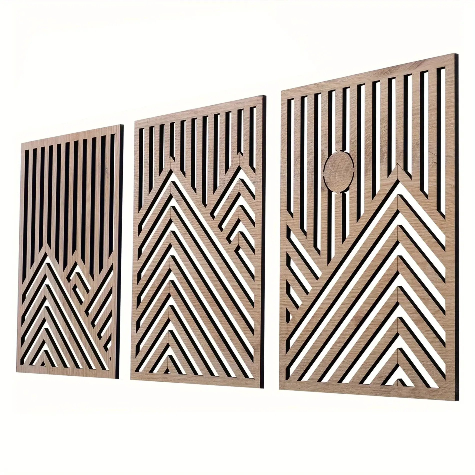 Wall Sculpture - Rustic Oak Mountain by House Of Avana