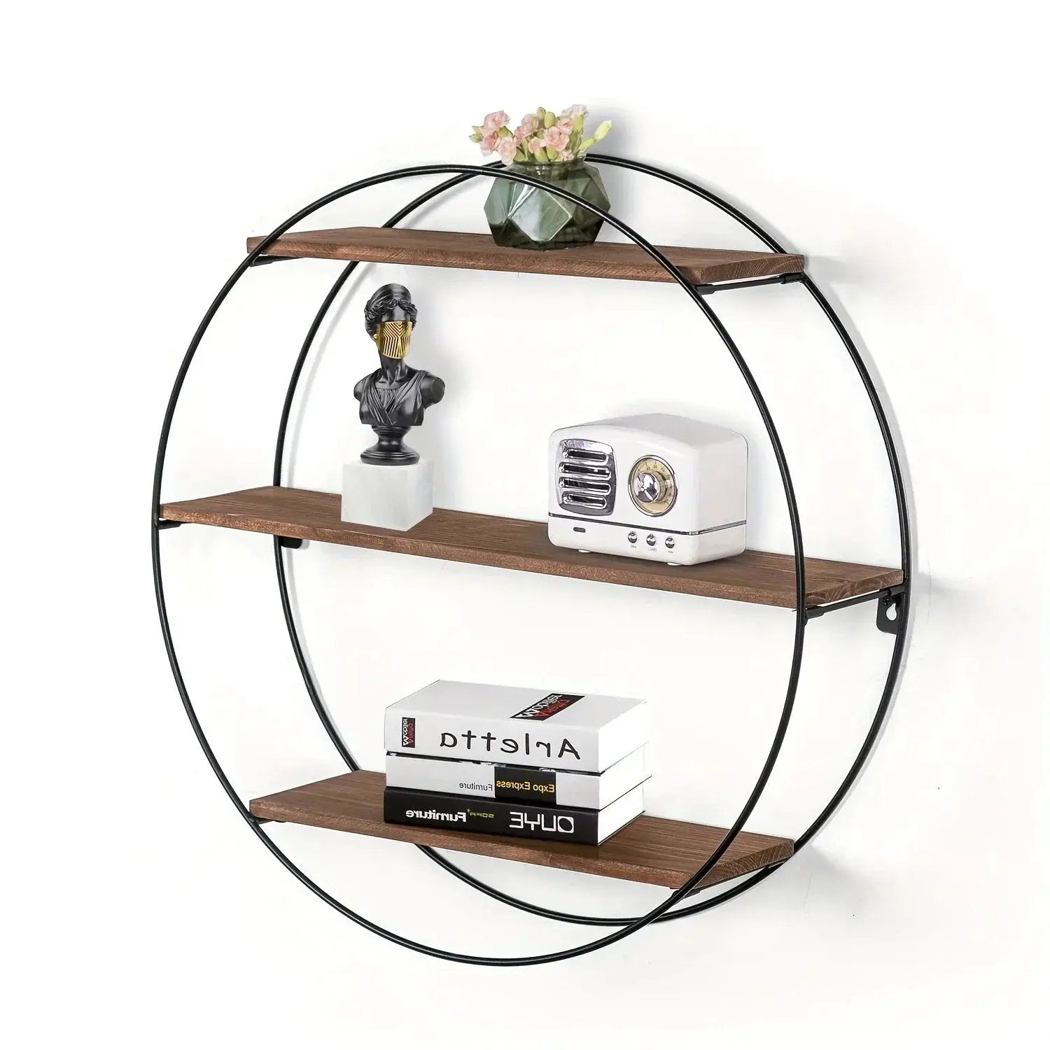 Wall Shelf - Floating Wood 3-Tier by House Of Avana