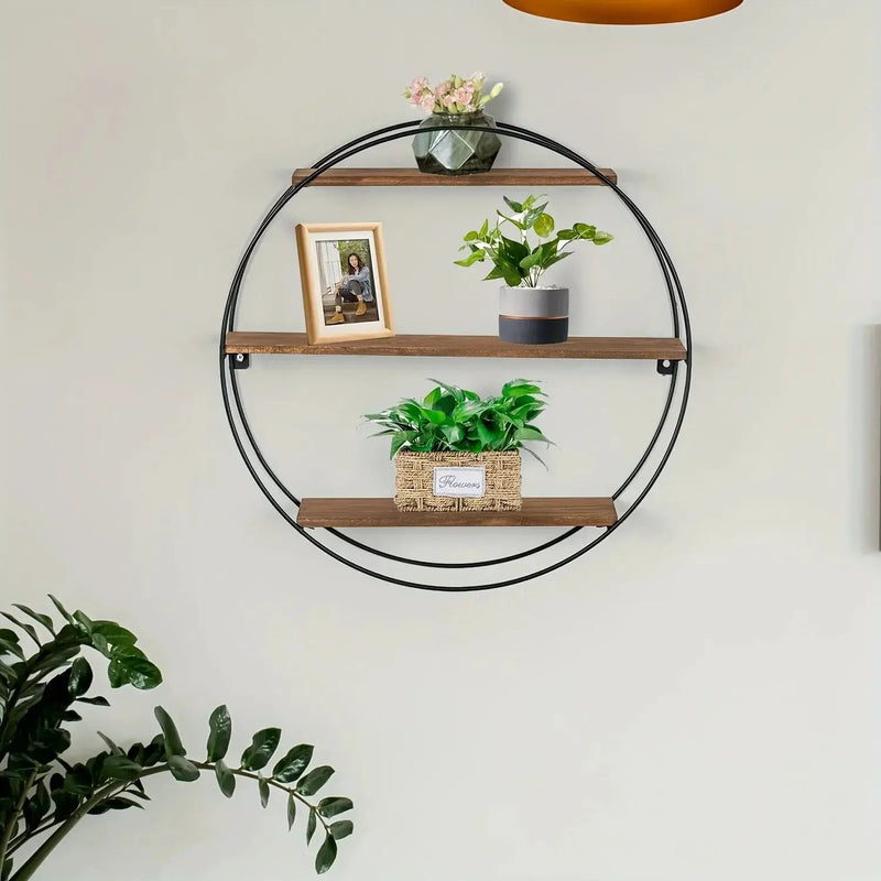 Wall Shelf - Floating Wood 3-Tier by House Of Avana