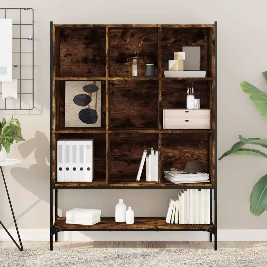 Wall Shelf - Geometric Smoked Oak Wooden by House Of Avana