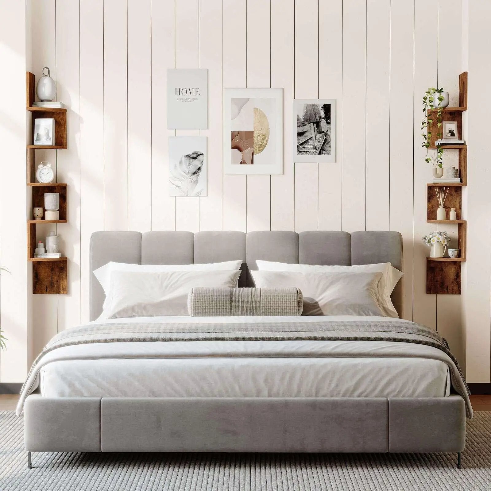 Wall Shelves - 5-Tier Brown Corner by House Of Avana