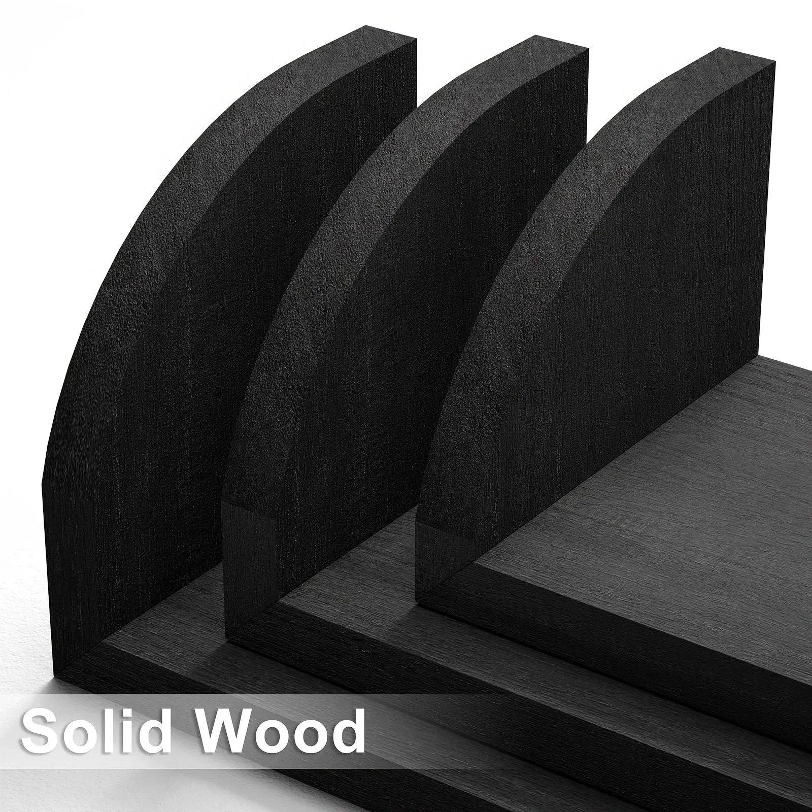 Wall Shelves - Floating Wood Black Set by House Of Avana
