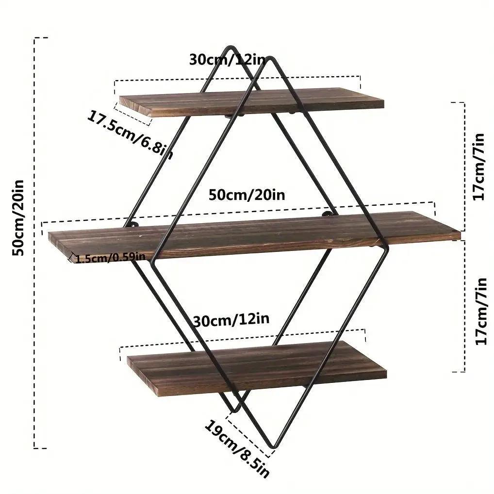 Wall Shelves - Geometric Wooden Multi-Layer by House Of Avana