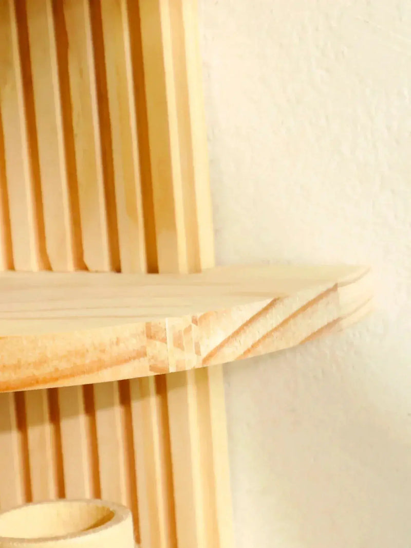 Wall Shelves - Geometric Wooden Natural by House Of Avana