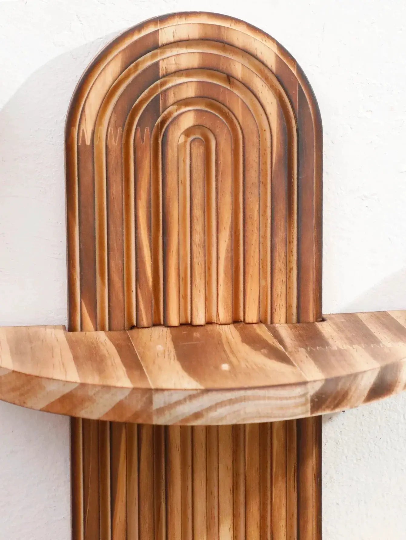 Wall Shelves - Geometric Wooden Natural by House Of Avana