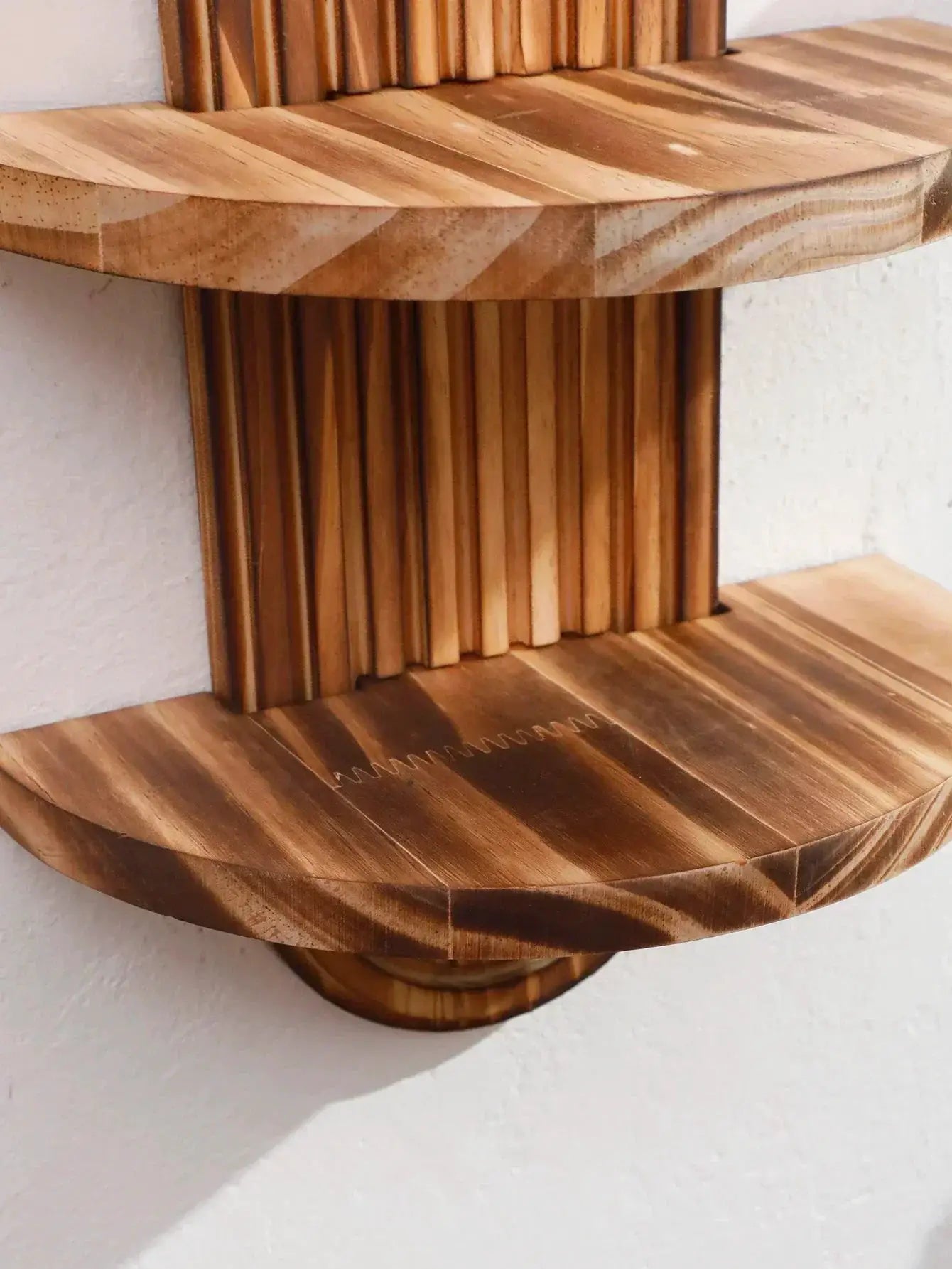 Wall Shelves - Geometric Wooden Natural by House Of Avana