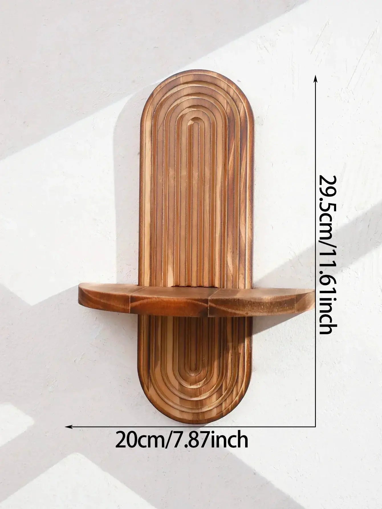 Wall Shelves - Geometric Wooden Natural by House Of Avana