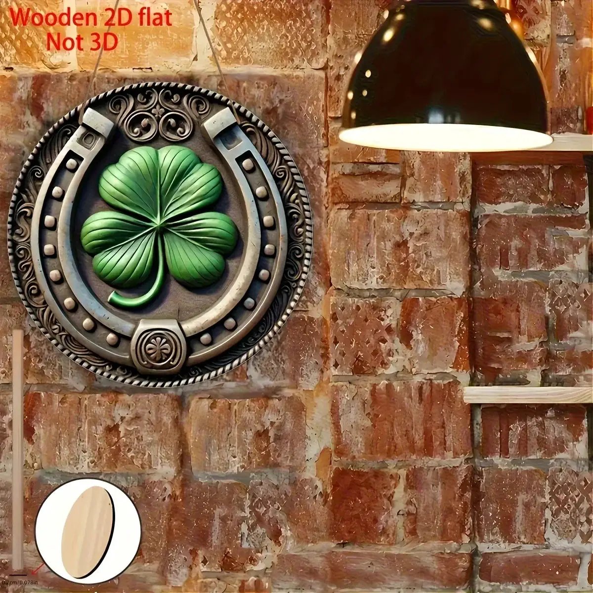 Wall Sign - Retro Wooden Green by House Of Avana
