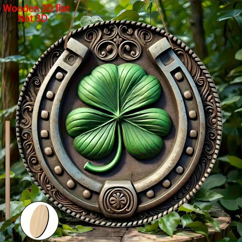 Wall Sign - Retro Wooden Green by House Of Avana