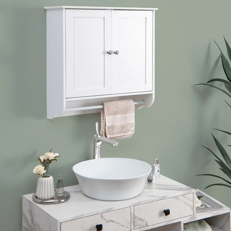 Wall Mounted Bathroom Storage Medicine Cabinet with Towel Bar by DirectDeals
