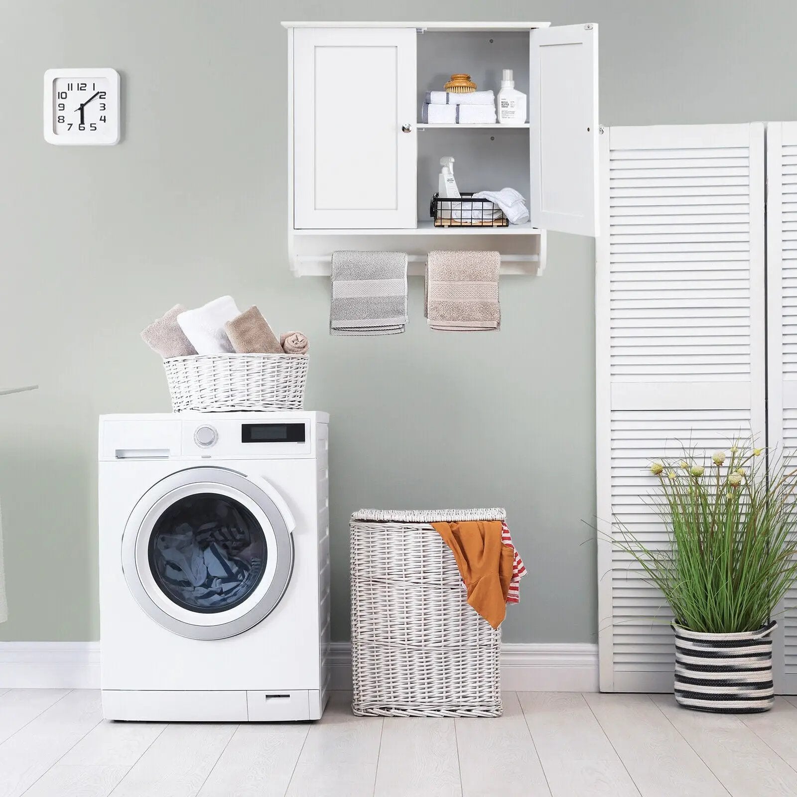 Wall Mounted Bathroom Storage Medicine Cabinet with Towel Bar by DirectDeals