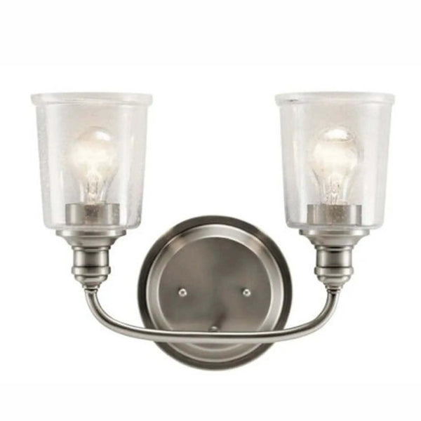 Kichler Waverly 2-Light Pewter Transitional Vanity Light Bar
