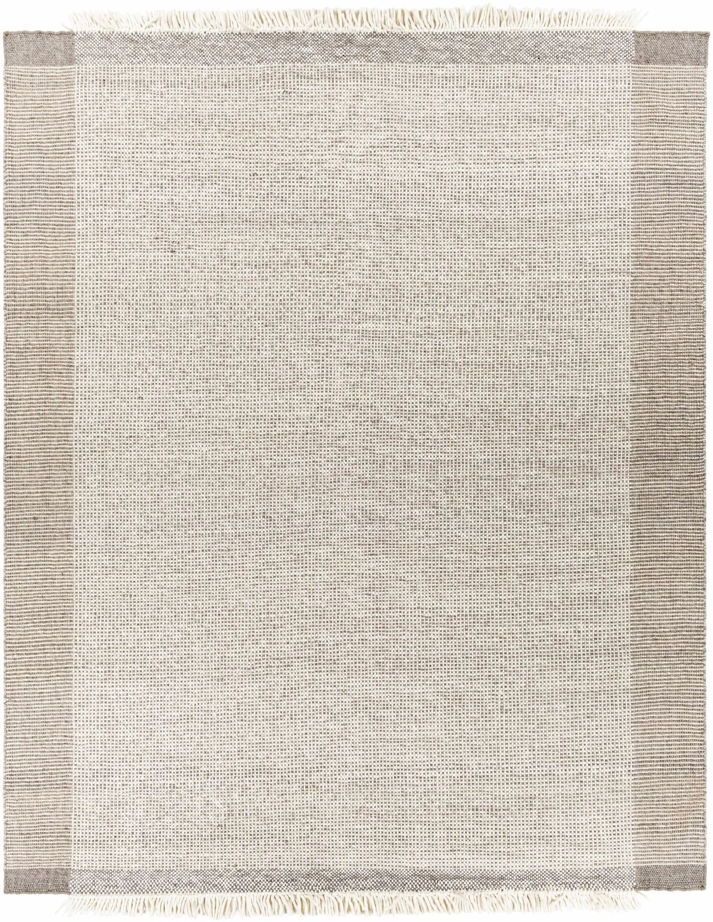 Joelle Beige Grid Wool Rug by Boutique Rugs