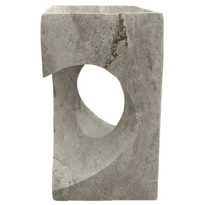 Walnut Travertine Pedestal Sink Handcrafted Hearth Design 18 by GobekDesign