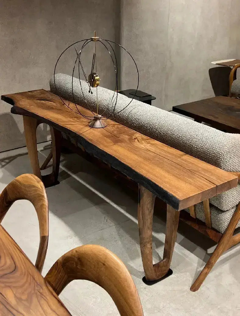Rustic Console And Sofa Table Made Of Walnut by Gizz