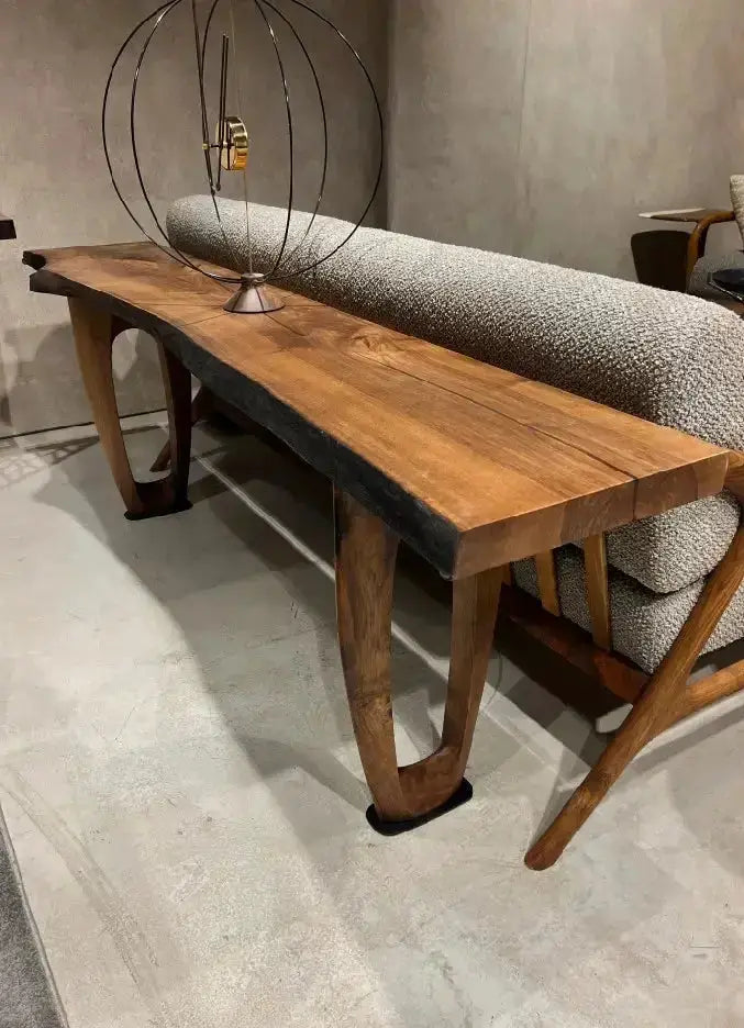 Rustic Console And Sofa Table Made Of Walnut by Gizz