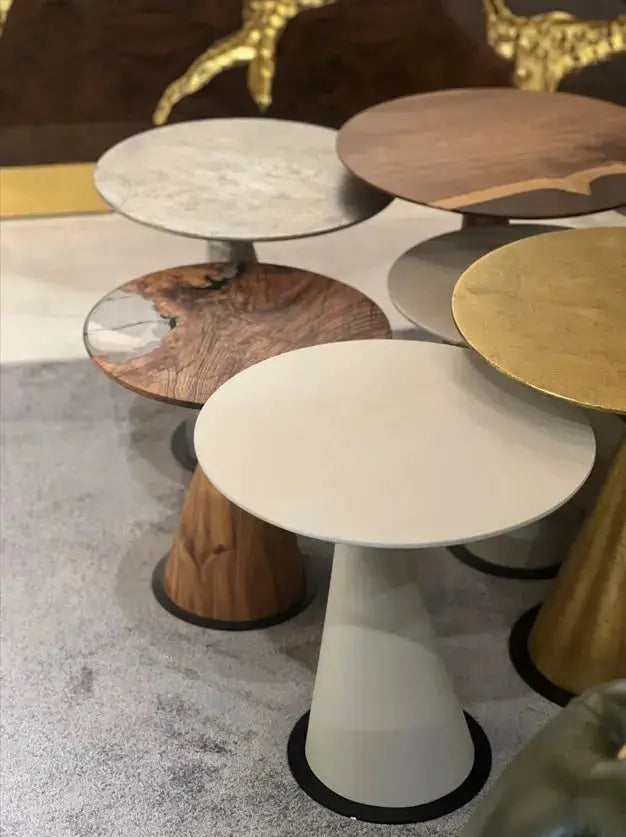Mushroom Side & End table Made of Walnut and Epoxy Resin by Gizz