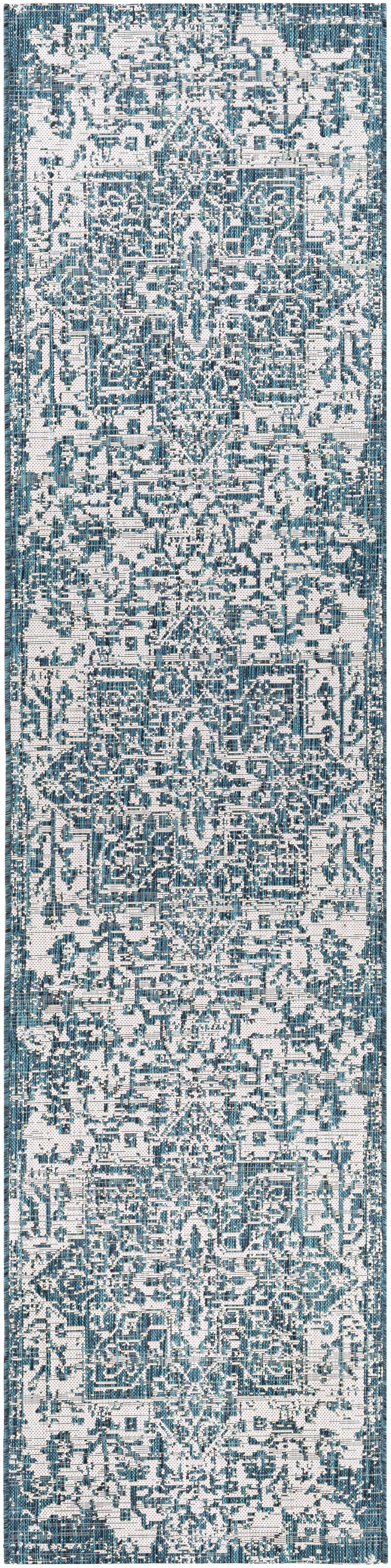 Teal Kilmacolm Indoor & Outdoor Area Rug - Clearance by Boutique Rugs