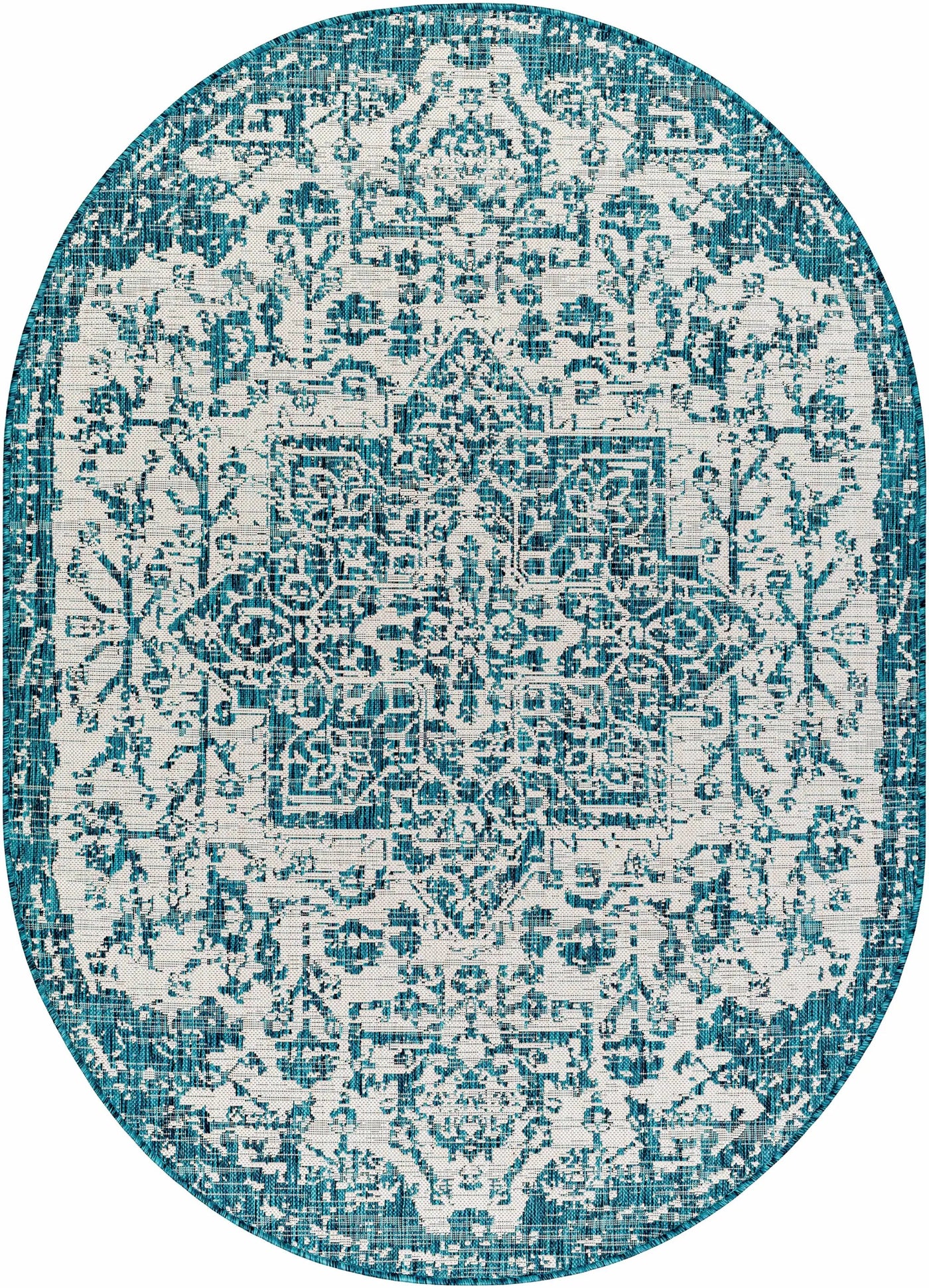 Teal Kilmacolm Indoor & Outdoor Area Rug - Clearance by Boutique Rugs