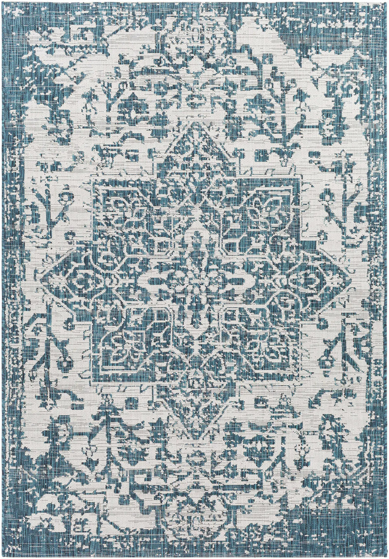 Teal Kilmacolm Indoor & Outdoor Area Rug - Clearance by Boutique Rugs