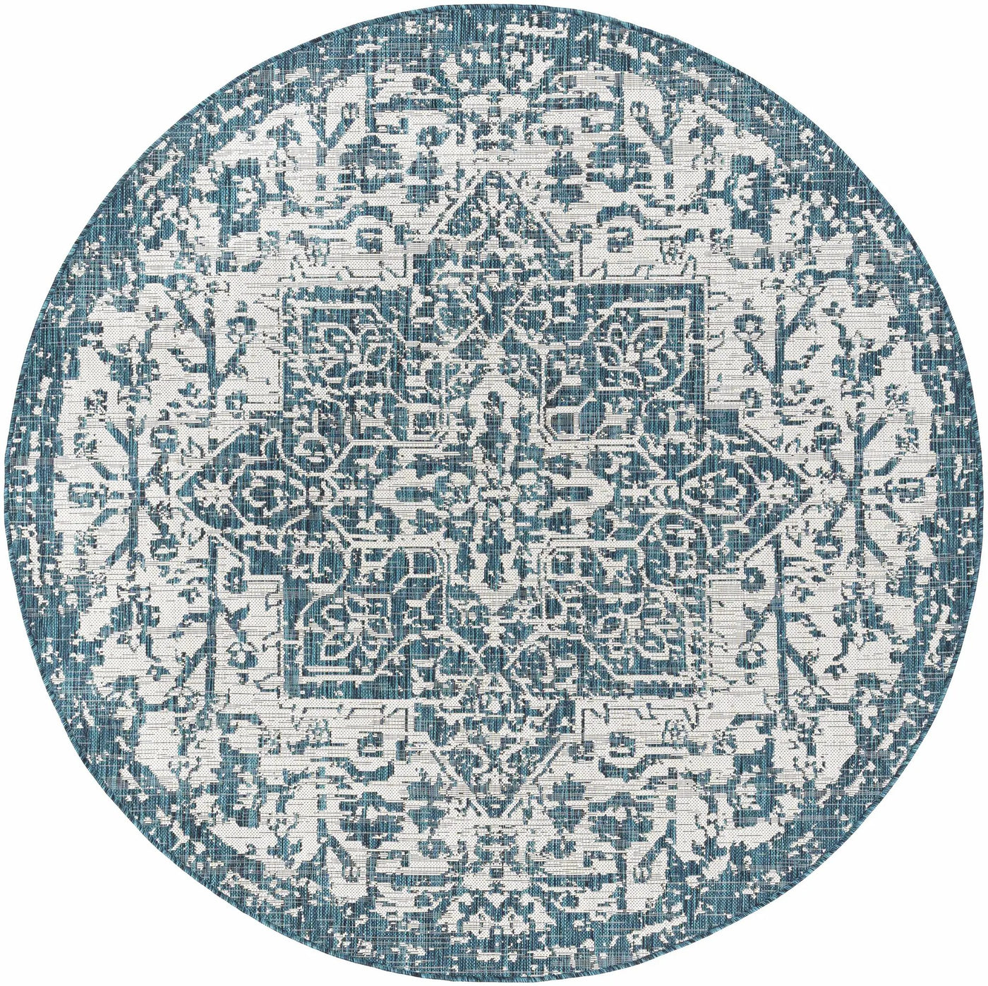 Teal Kilmacolm Indoor & Outdoor Area Rug - Clearance by Boutique Rugs