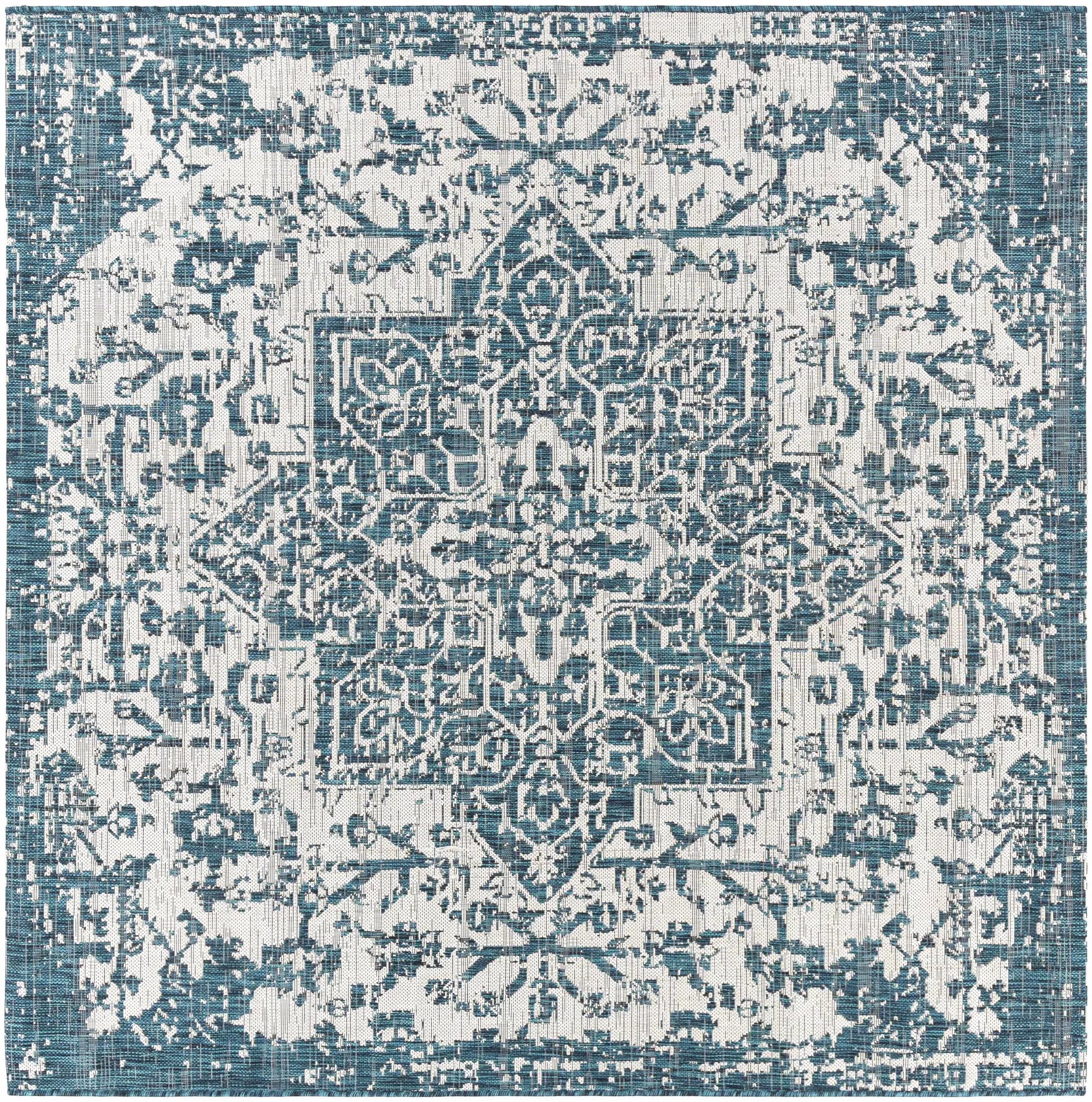 Teal Kilmacolm Indoor & Outdoor Area Rug - Clearance by Boutique Rugs