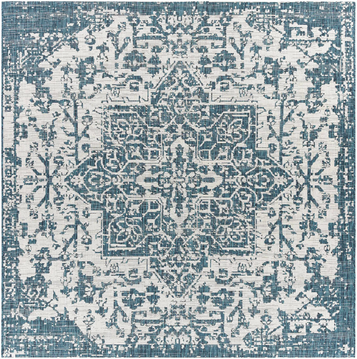 Teal Kilmacolm Indoor & Outdoor Area Rug - Clearance by Boutique Rugs