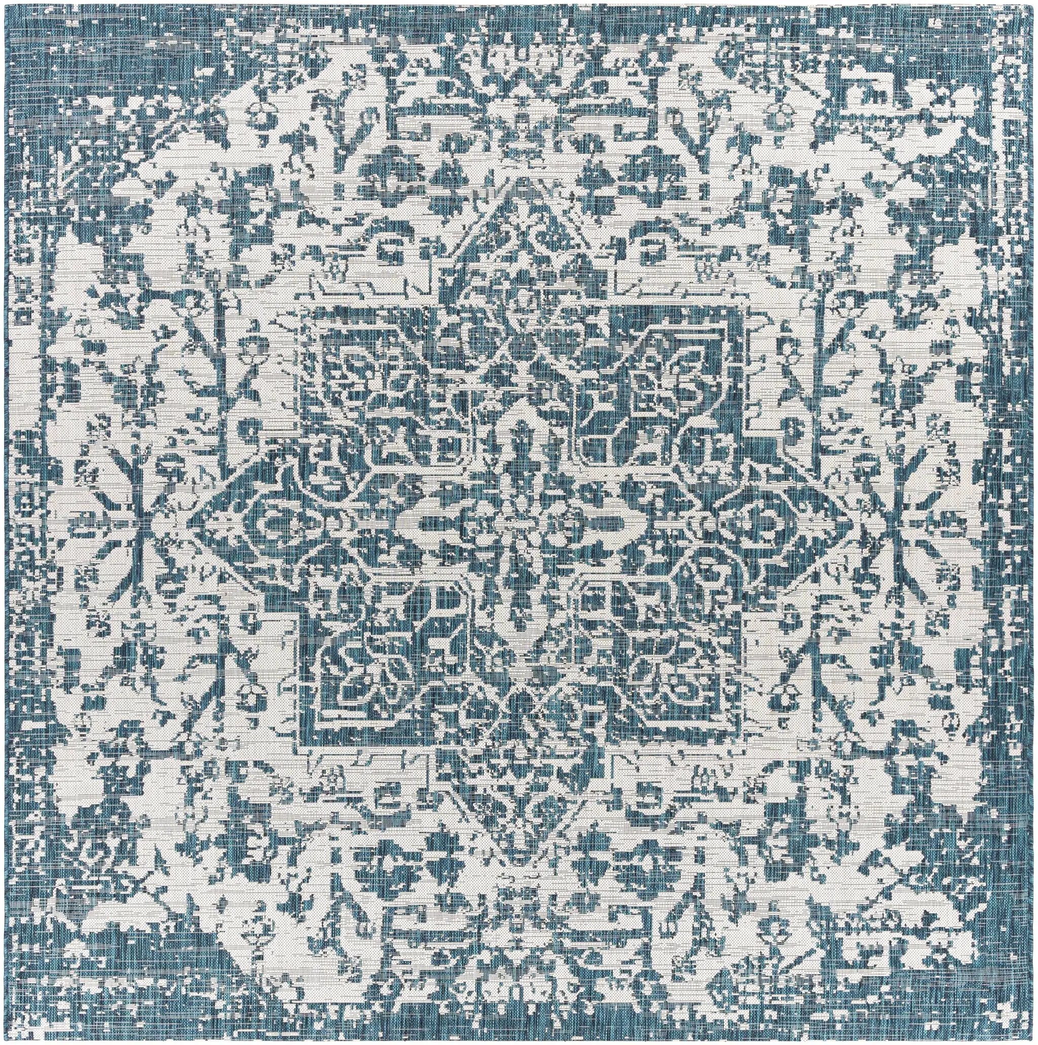 Teal Kilmacolm Indoor & Outdoor Area Rug - Clearance by Boutique Rugs