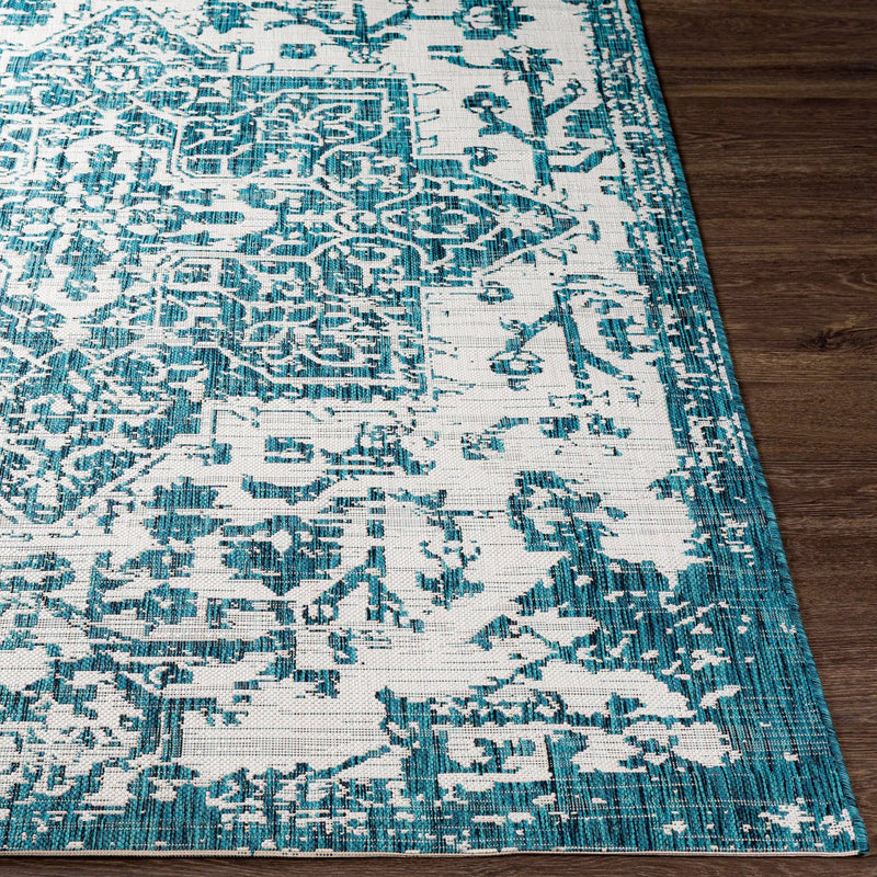 Teal Kilmacolm Indoor & Outdoor Area Rug - Clearance by Boutique Rugs