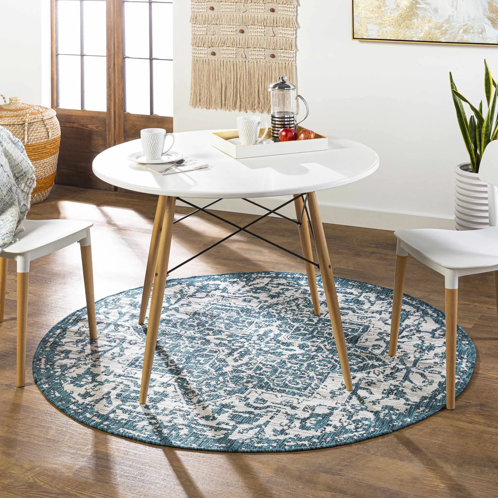 Teal Kilmacolm Indoor & Outdoor Area Rug - Clearance by Boutique Rugs