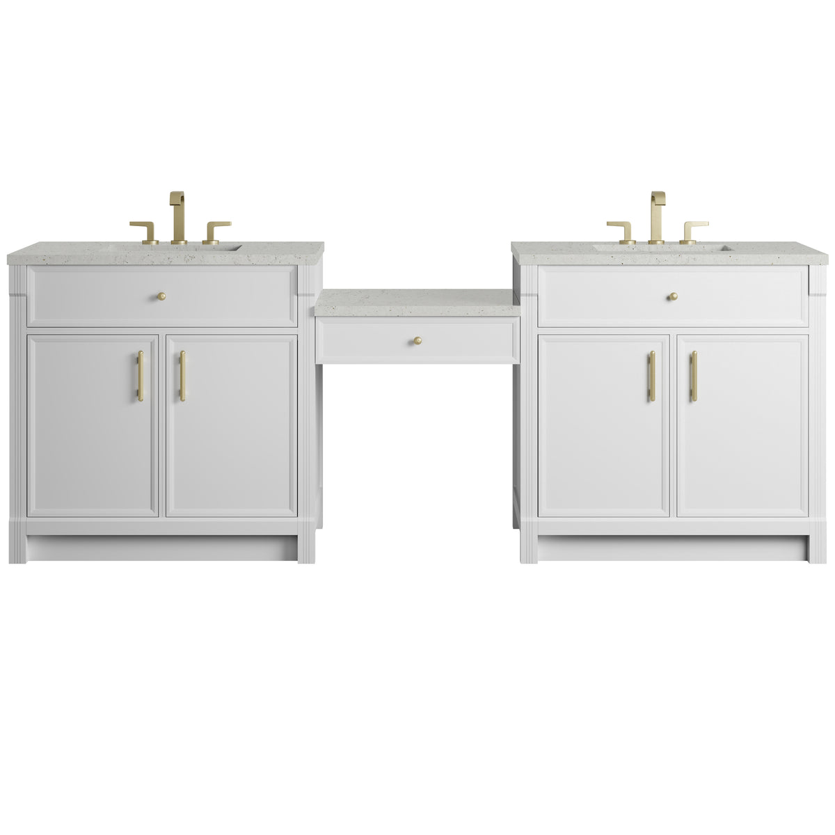 James Martin Bellshire 96" Double Bathroom Vanity, Bright White, view 11