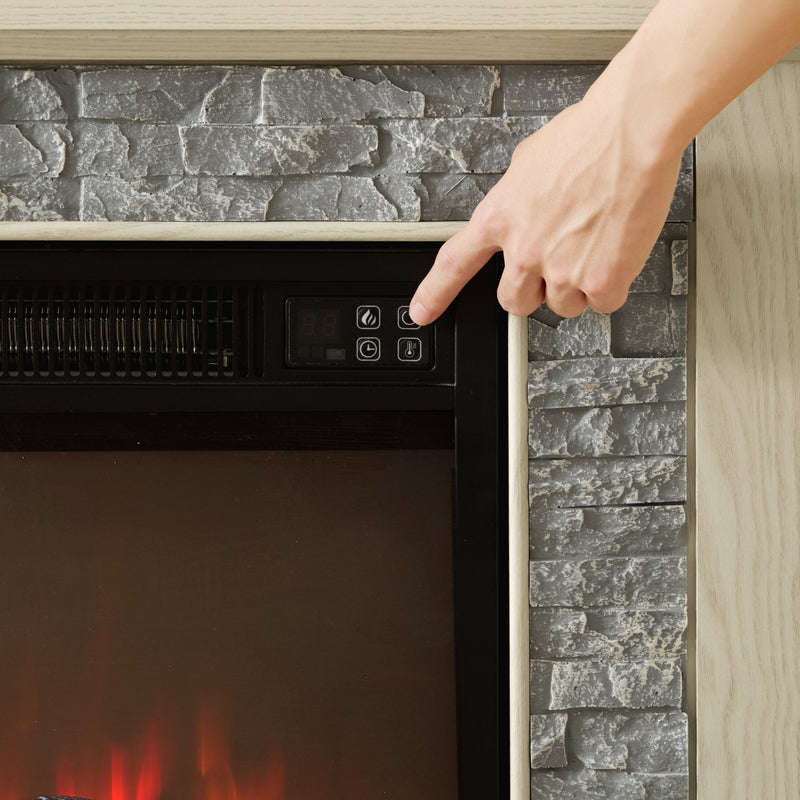 58" Modern TV Stand with Electric Fireplace and Storage, photo 12 of 20