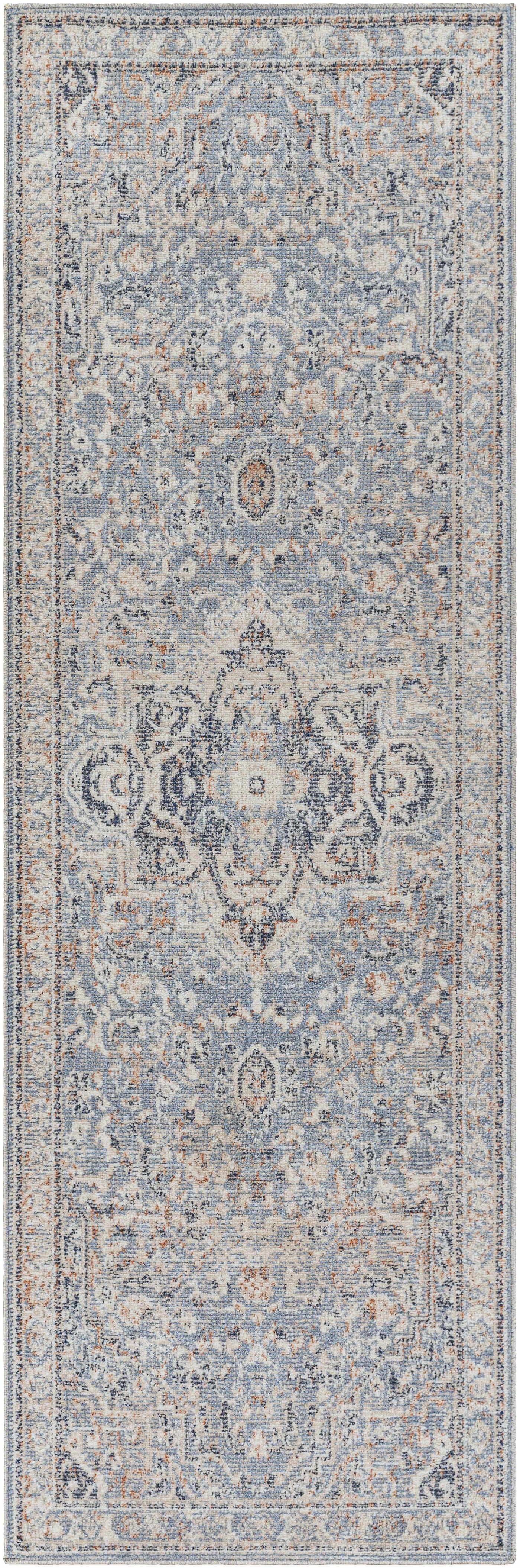 Buguey Cream&Blue Area Rug - Clearance by Boutique Rugs