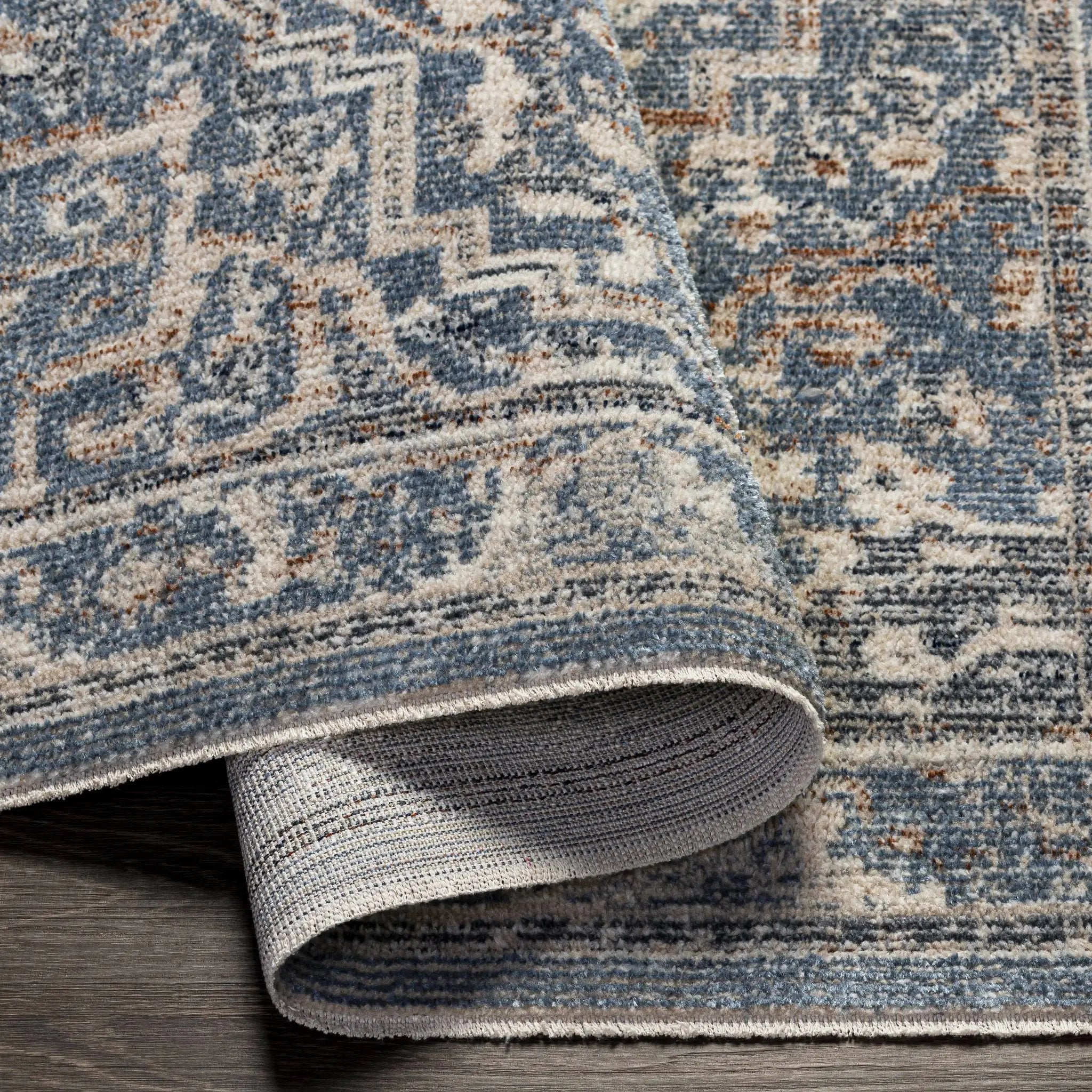 Buguey Cream&Blue Area Rug - Clearance by Boutique Rugs