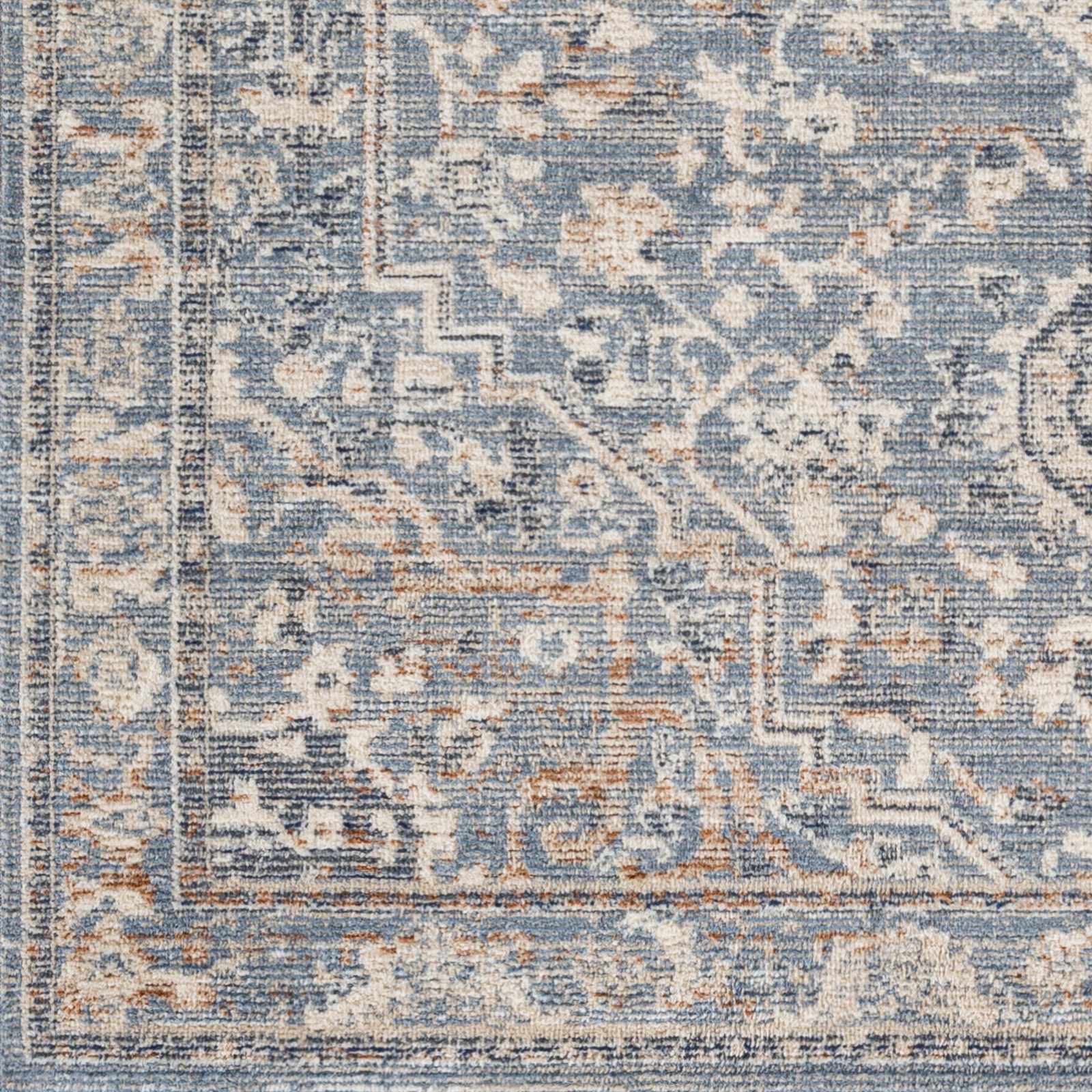 Buguey Cream&Blue Area Rug - Clearance by Boutique Rugs