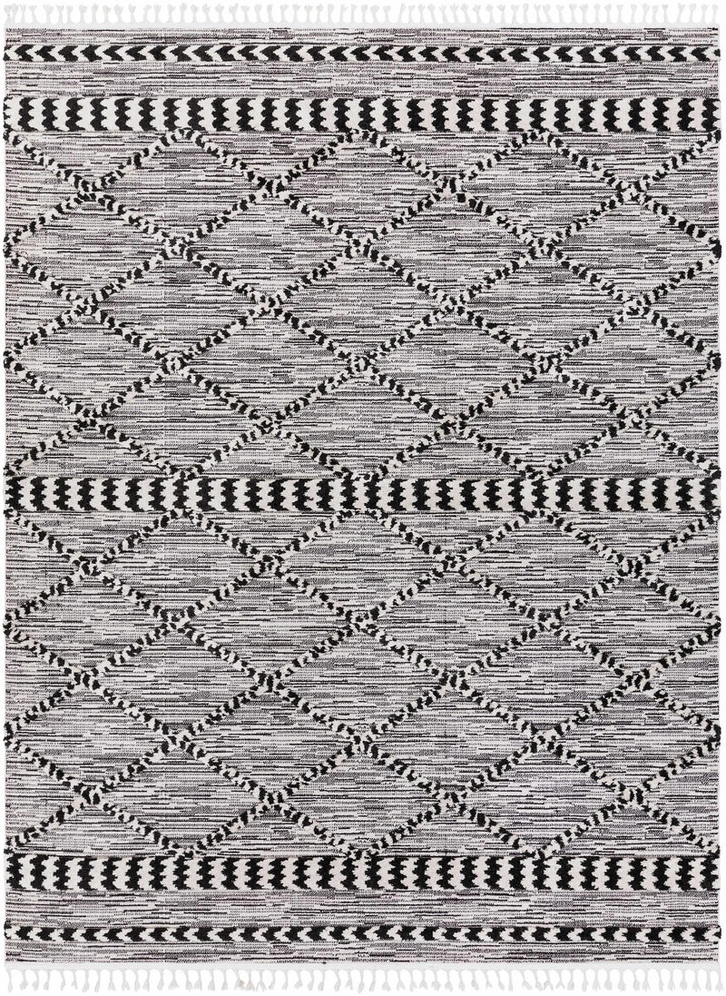 Warrandyte 5x7 Black&White High-Low Rug - Clearance by Boutique Rugs
