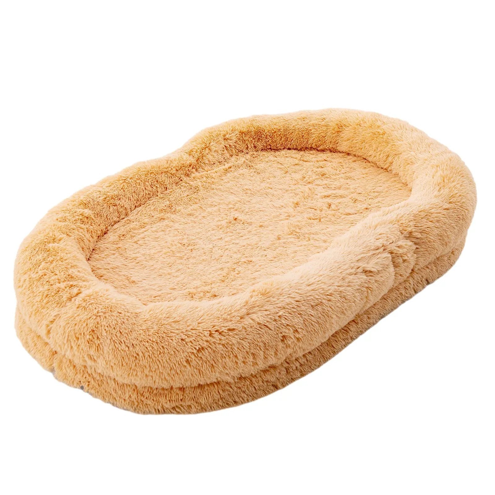 Washable Fluffy Human Dog Bed with Soft Blanket and Plump Pillow by DirectDeals