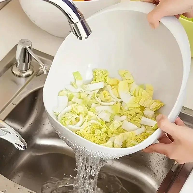Washing Basket - Food-Safe Plastic with Drain by House Of Avana